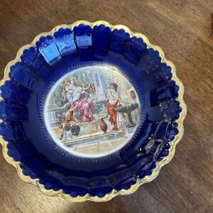 Vintage Antique Decorative Empire China Greek Romans 9.5 Inch Serving Bowl